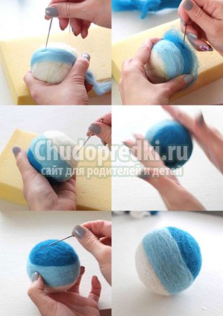 как сделать елочный шар