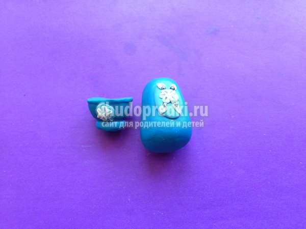Кукольная посудка из пластилина