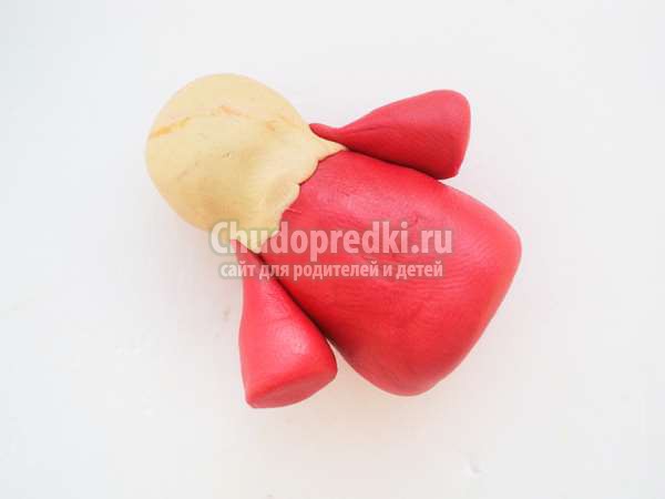 Дед Мороз из пластилина