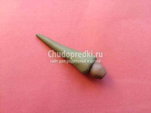 елочка с бантиком из пластилина
