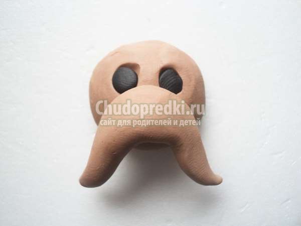 собачка из пластилина