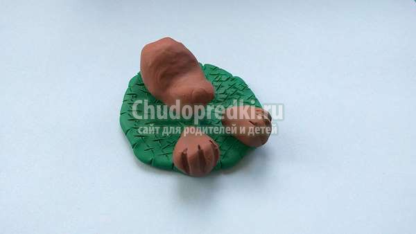собака из пластилина