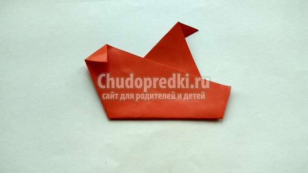 Собака оригами из бумаги