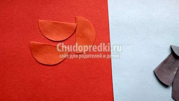 детская аппликация из кругов – собачка