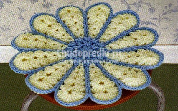 круглый коврик крючком