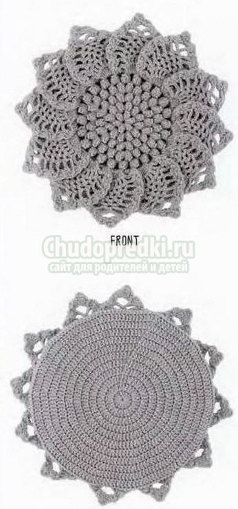 круглый коврик крючком