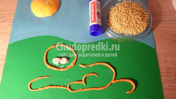 поделки из круп лев