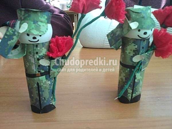Открытка 23 февраля своими руками