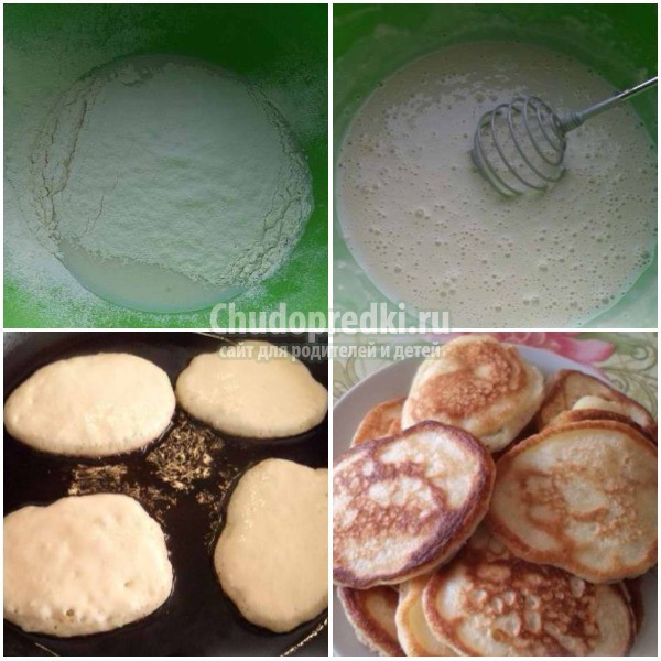 Вкусные пышные оладьи на молоке с дрожжами