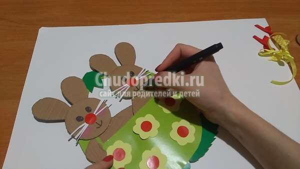 Пасхальная  поделка Зайчики