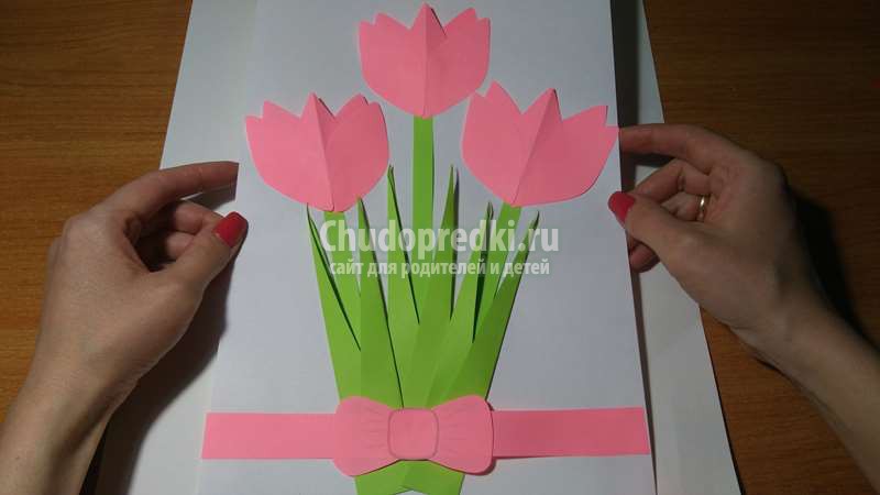 Детская поделка: цветы