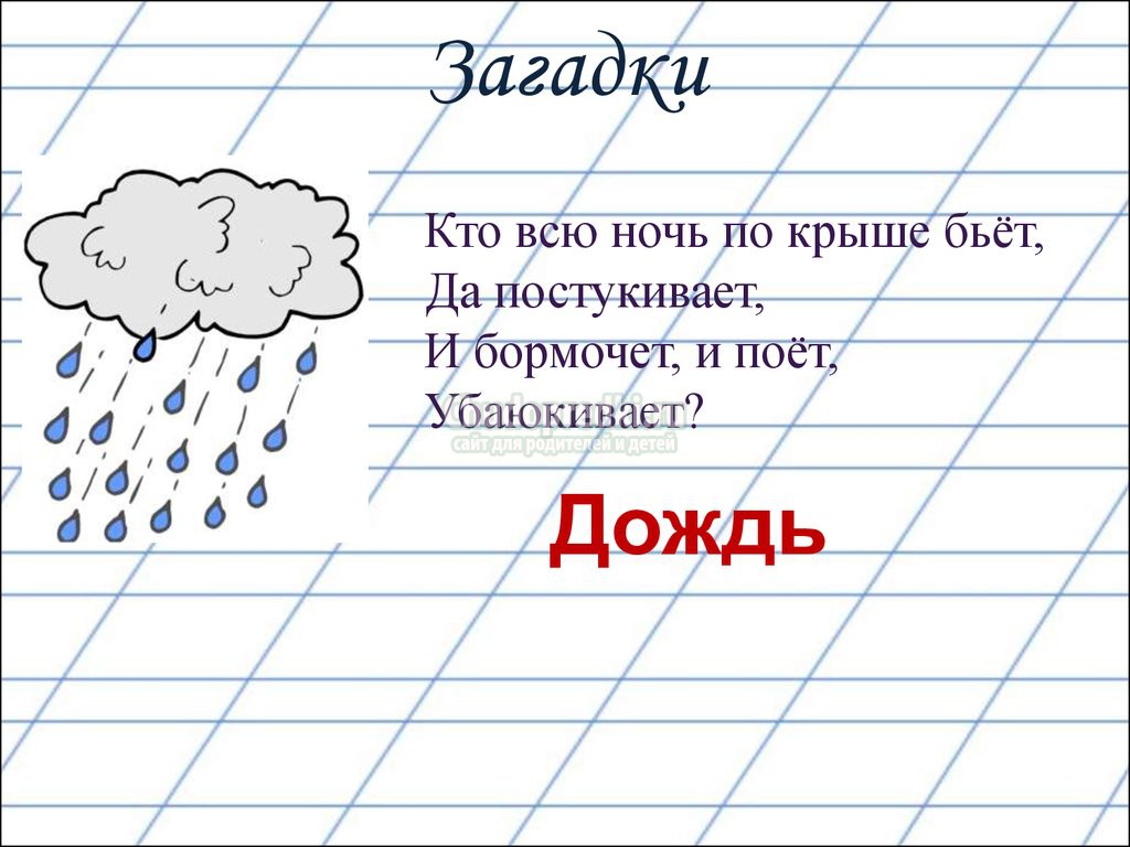 загадки дождь