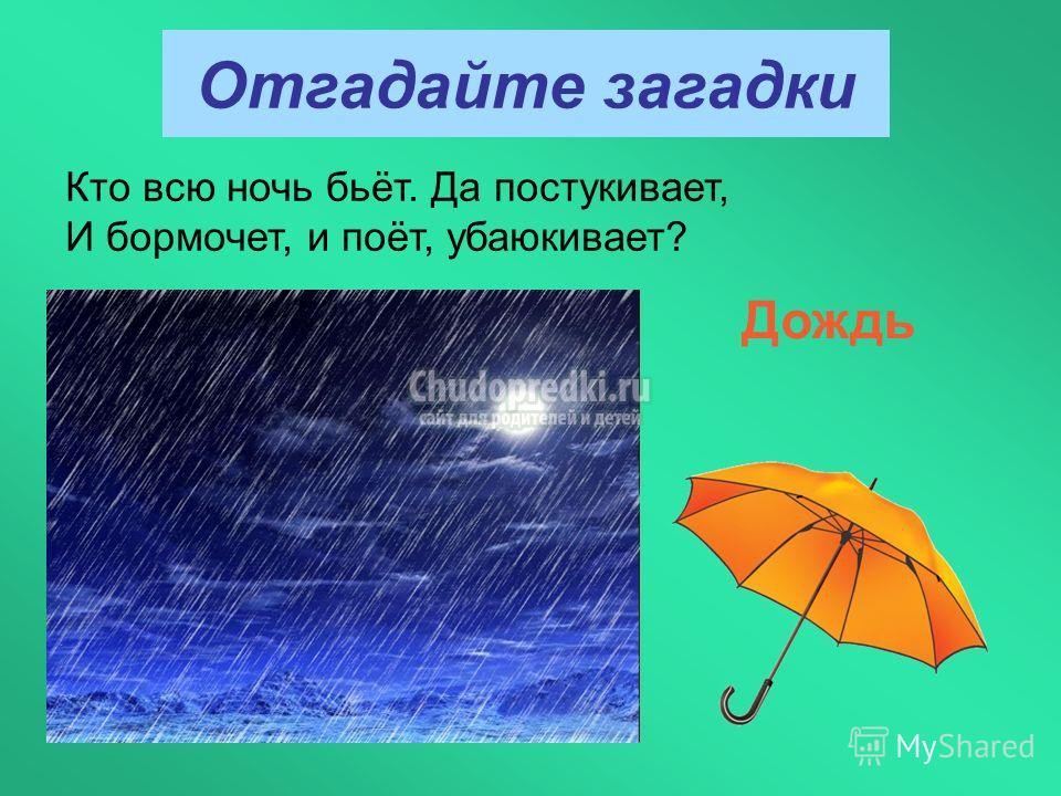загадки дождь
