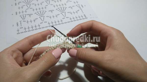 Урок вязания крючком простой узор