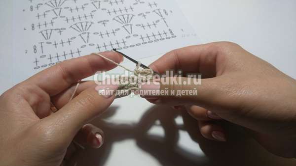 Урок вязания крючком простой узор