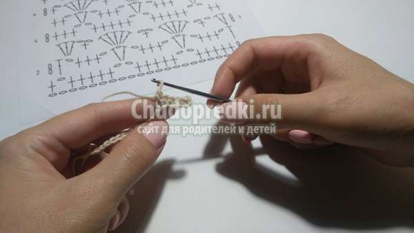 Урок вязания крючком простой узор