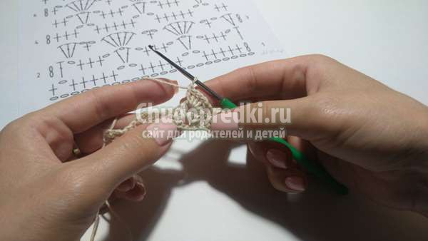 Урок вязания крючком простой узор