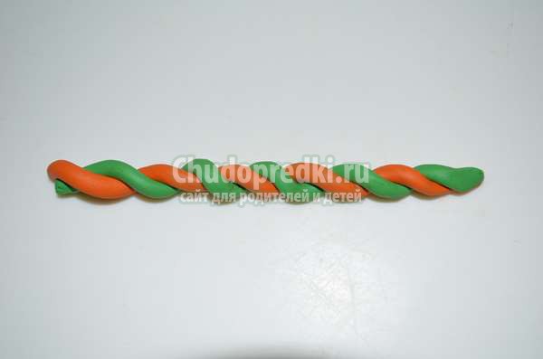 улитки из пластилина