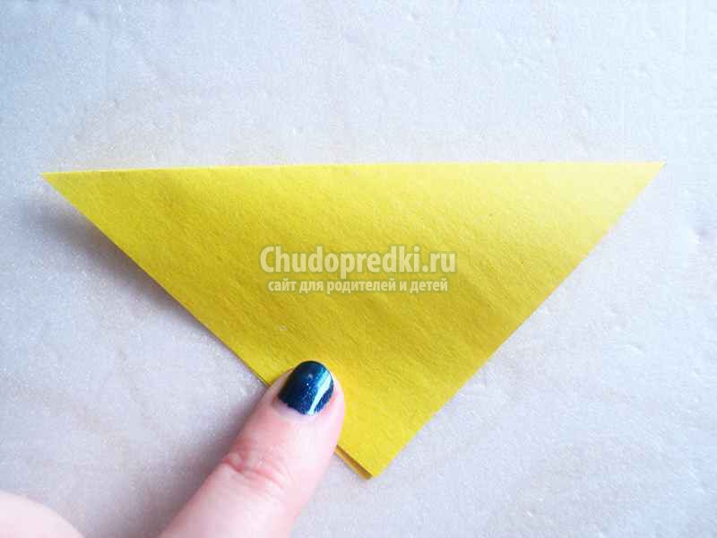 Цыпленок из бумаги оригами