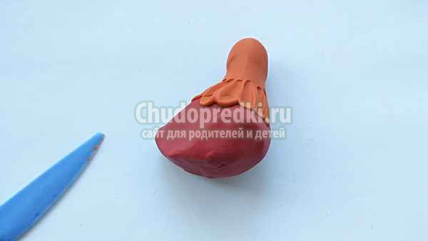 Курица из пластилина