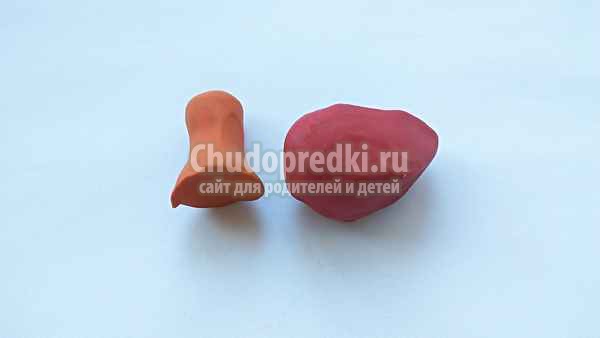 Курица из пластилина