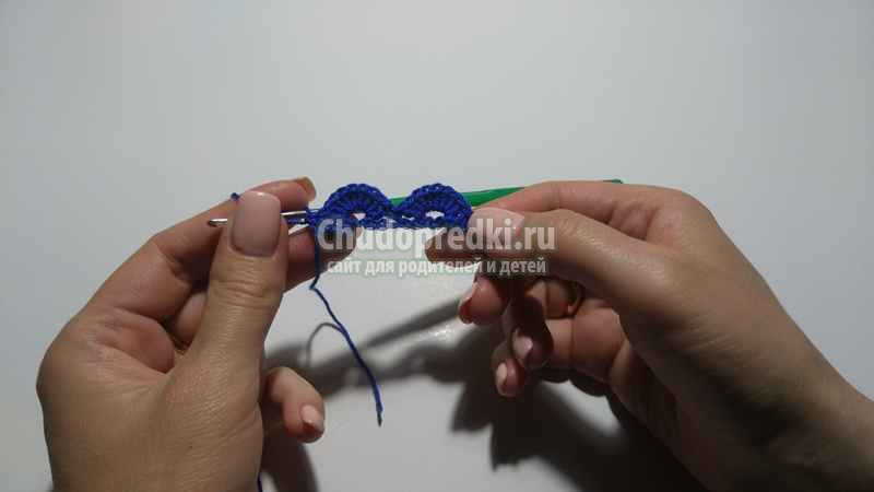 узор крючком веер