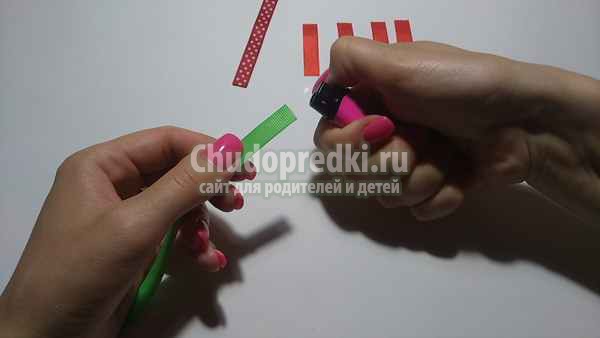 Заколка из репсовых лент