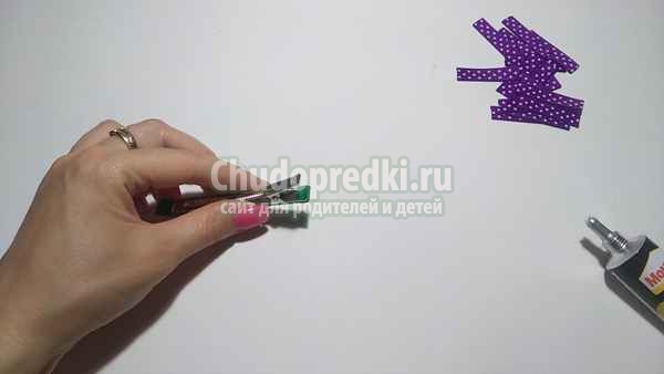 Заколка из репсовых лент Виноград