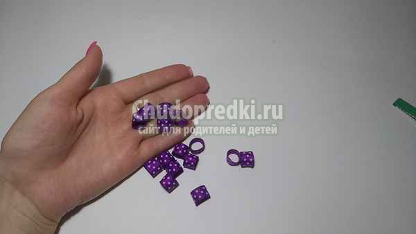 Заколка из репсовых лент Виноград