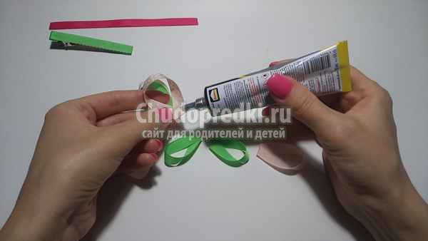 Заколка из репсовых лент Бабочка