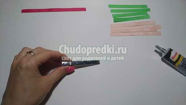 Заколка из репсовых лент Бабочка
