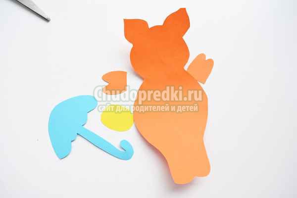 Детская аппликация Свинка