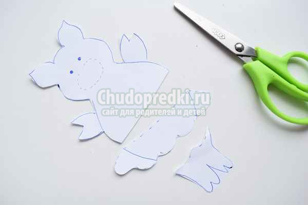 Детская аппликация Свинка