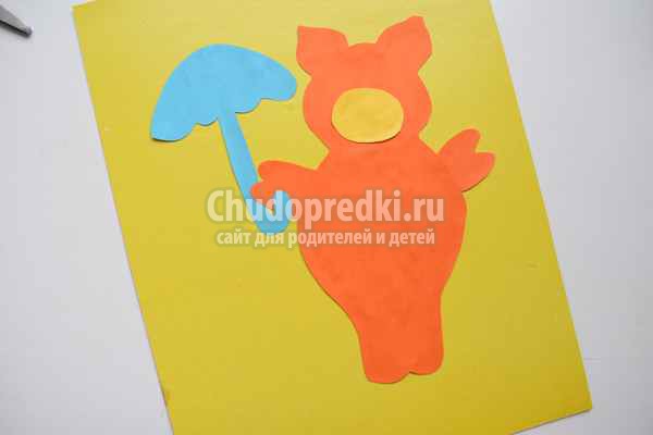 Детская аппликация Свинка