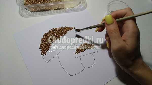 аппликация грибы