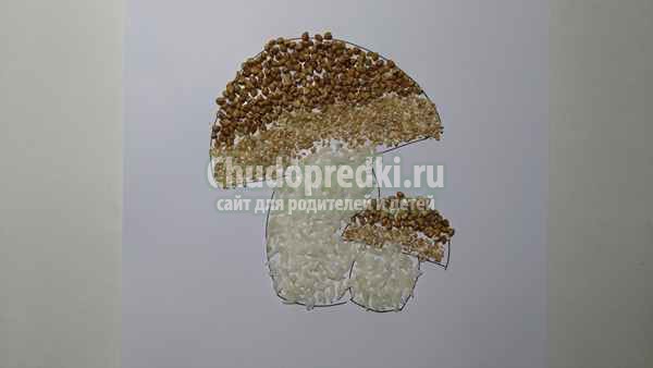 аппликация грибы