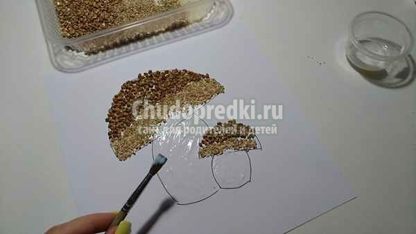 аппликация грибы
