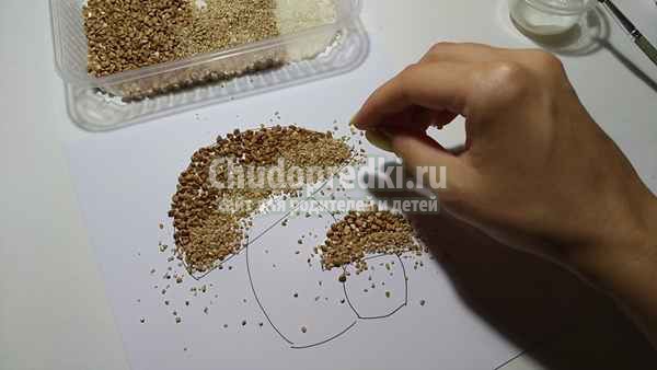 аппликация грибы