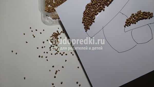 аппликация грибы
