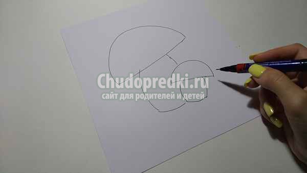 аппликация грибы