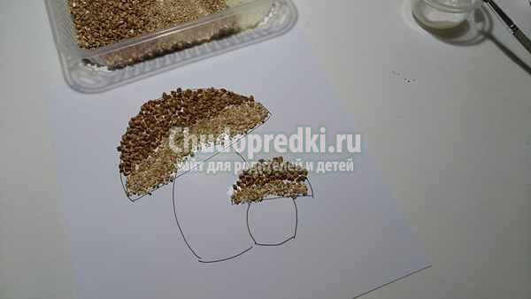 аппликация грибы