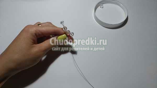 бабочка из атласной ленты