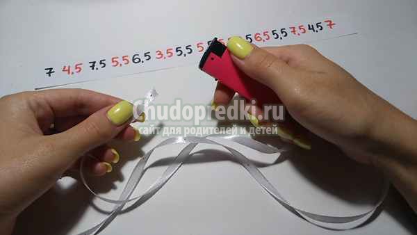 бабочка из атласной ленты