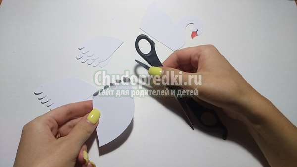поделки из бумаги Лебедь на пруду
