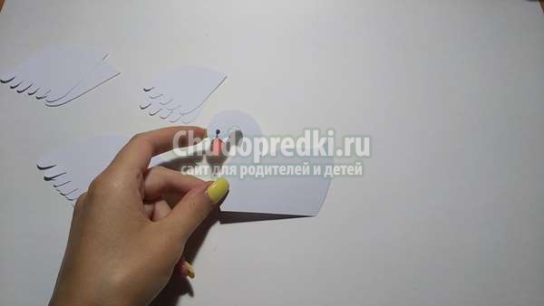 поделки из бумаги Лебедь на пруду