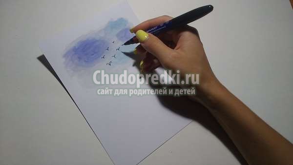 Аппликация из листьев