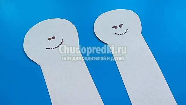 Снеговики из бумаги своими руками
