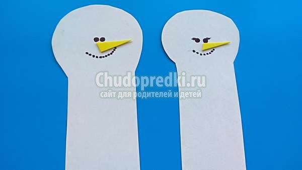 Снеговики из бумаги своими руками