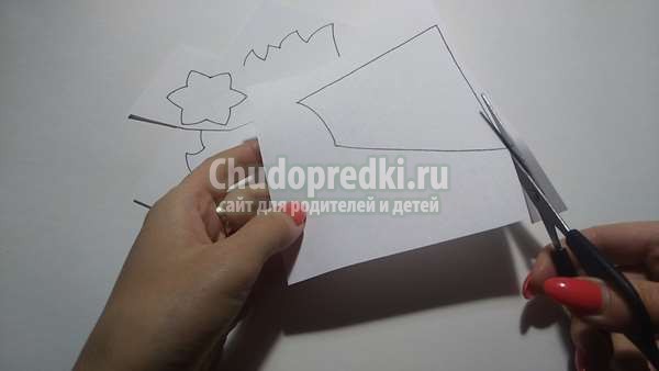 поделка из цветной бумаги Голова пугала