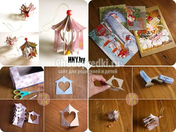 елочные игрушки из бумаги